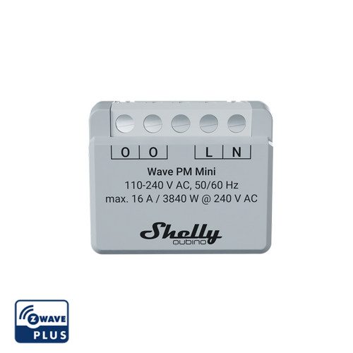 Spínací modul Shelly Wave PM Mini monitorování spotřeby energie Z-Wave