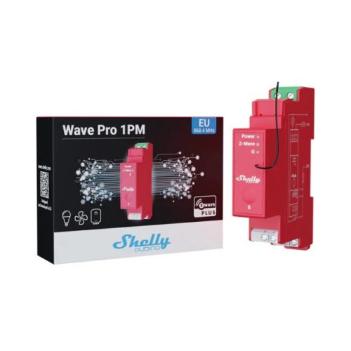 Spínací modul na DIN lištu Shelly Wave PRO 1PM měření spotřeby Z-Wave - Obrázek 2