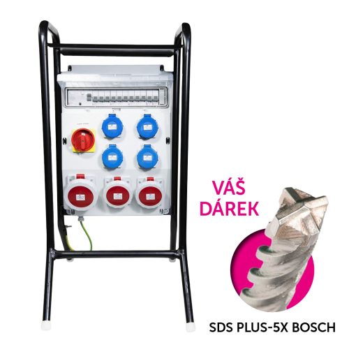 Staveništní rozvaděč ETI EDS16S RCD 4/3 16/32/VYP B vypínač chránič 63/003A zásuvky 1x32A 5p 2x16A 5p 4x230V 004483430 (EDS16S RCD 0 124/0122/V)