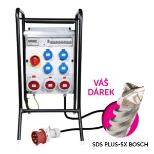 Staveništní rozvaděč s elektroměrem ETI EDS16S RCD 4/3 16/32/VYP/P/E B vypínač chránič kabel 004483455