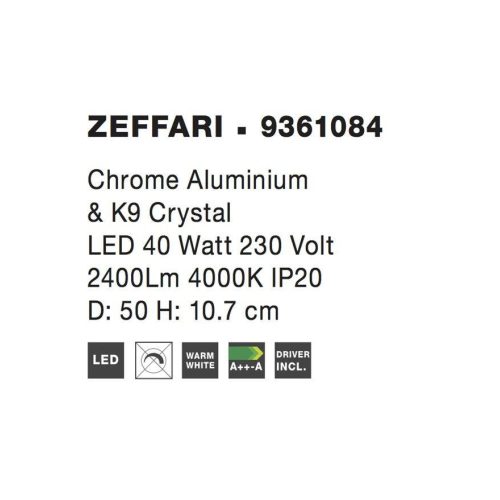 Stropní LED svítidlo NOVA LUCE ZEFFARI 40W 4000K 9361084 - Obrázek 2