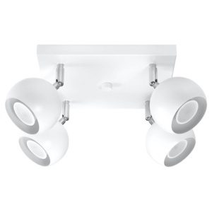 Stropní bodové svítidlo SOLLUX Oculare 4 GU10 4x40W bez zdroje SL.0440 bílá