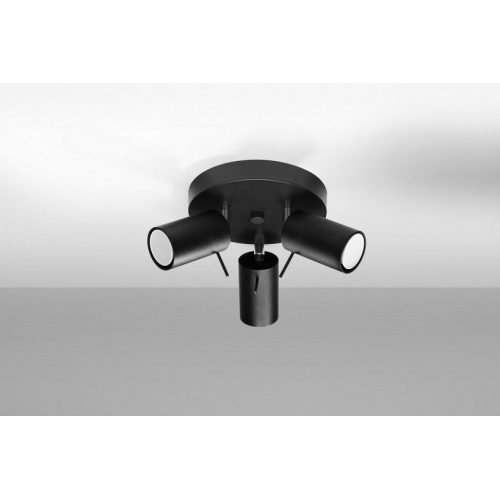 Stropní bodové svítidlo SOLLUX Ring 3p GU10 3x40W bez zdroje SL.1016 černá - Obrázek 2
