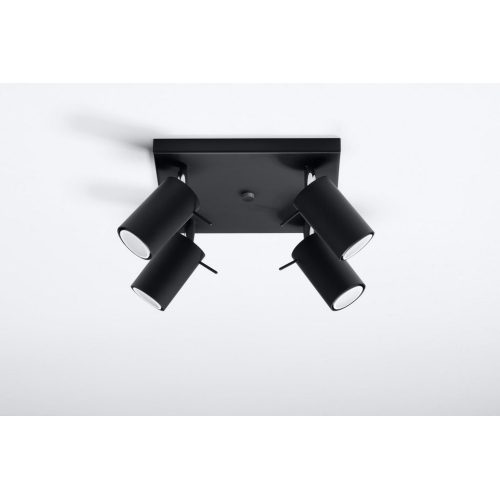 Stropní bodové svítidlo SOLLUX Ring 4 GU10 4x40W SL.0094 černá - Obrázek 2