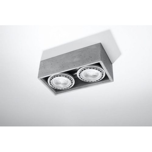 Stropní svítidlo SOLLUX Quatro 2 GU10 2x40W bez zdroje SL.0884 beton - Obrázek 2