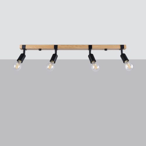 Stropní svítidlo SOLLUX ZUCA 4 černé E27 4x15W bez žárovky SL.1298 - Obrázek 2