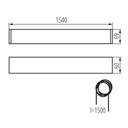 Svítidlo pro LED trubice T8 Kanlux ALIN 1X150-W 27422 - Obrázek 2
