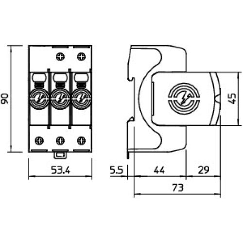 Svodič přepětí B+C OBO V50-3-280 5093511 - Obrázek 2