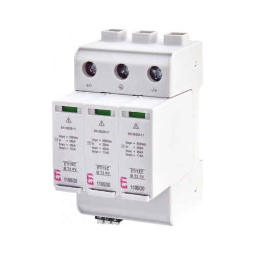 Svodič přepětí ETI ETITEC M T2 PV 1100/20 Y RC 002440516