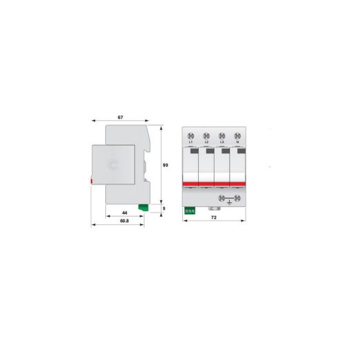 Svodič přepětí ETI ETITEC V T2 255/20 4+0 002442956 - Obrázek 2