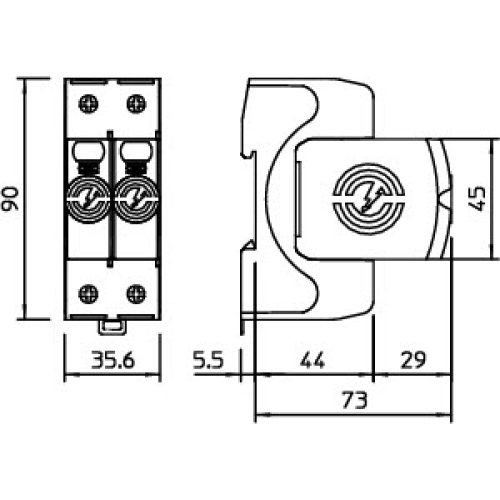 Svodič přepětí OBO V20-1+NPE-280 5095251 - Obrázek 2