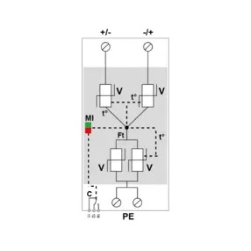 Svodič přepětí pro fotovoltaické systémy CITEL DPVN1-6CS-21Y-1200 - Obrázek 2