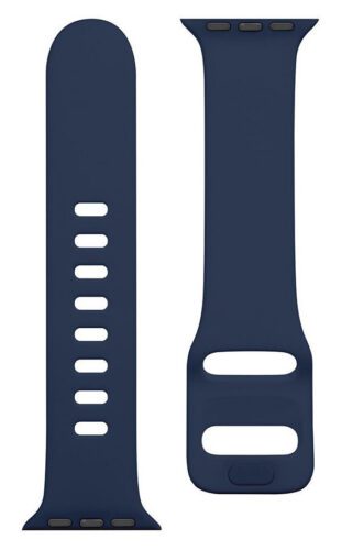 Tactical 795 Silikonový Řemínek s Přezkou pro Apple iWatch 1/2/3/4/5/6/SE 42/44mm Night Blue 8596311138942