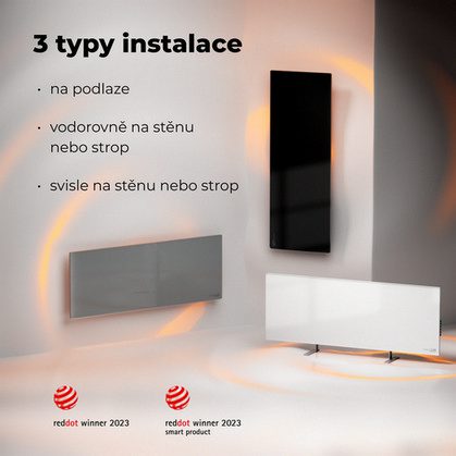 Teplovzdušný INFRA konvektor AENO GH3S 700W AGH0003S LED displej WiFi bílý - Obrázek 2