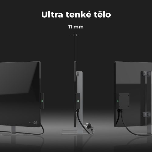 Teplovzdušný infra konvektor AENO GH2S 700W AGH0002S WiFi černý - Obrázek 2