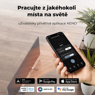 Teplovzdušný infra konvektor AENO GH5S 700W AGH0005S LED displej WiFi šedý - Obrázek 2