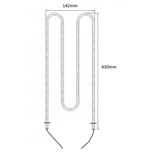 Topné těleso EMKO E83 835W kabel 860mm - Obrázek 2