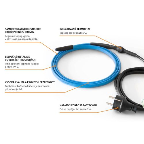Topný samoregulační kabel K&V thermo defrostKABEL SR 10/4 10W/m 4m - Obrázek 2