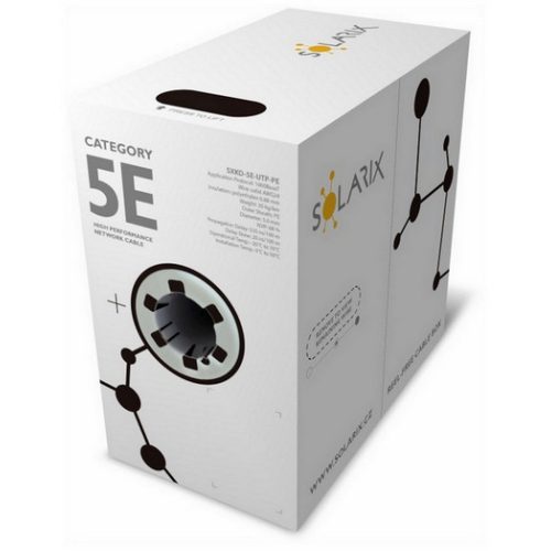 UTP kabel Solarix SXKD-5E-UTP-PE černý venkovní (box 305m) - Obrázek 2
