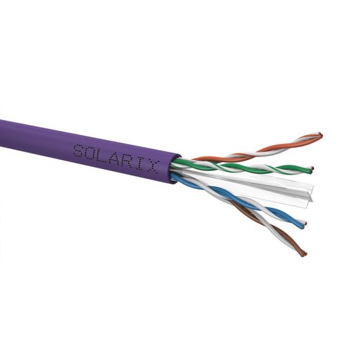 UTP kabel Solarix SXKD-6-UTP-LSOH fialový (305m box)