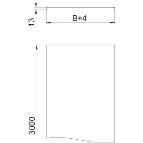 Víko žlabu OBO DRLU 200 FS 6052210 (3m) - Obrázek 2