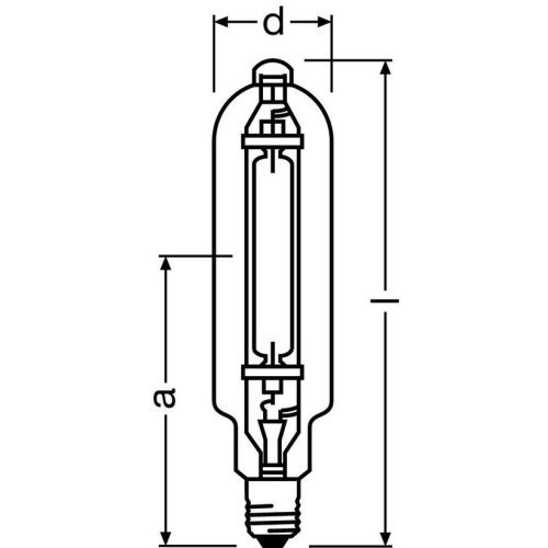 Výbojka OSRAM HQI-T 2000W/D/I E40 studená bílá 7450K - Obrázek 2