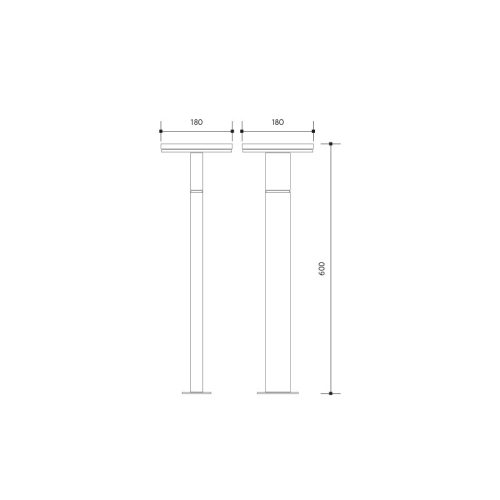 Zahradní LED svítidlo Panlux BARI S výška 60cm s pohybovým čidlem PN42300012 - Obrázek 2
