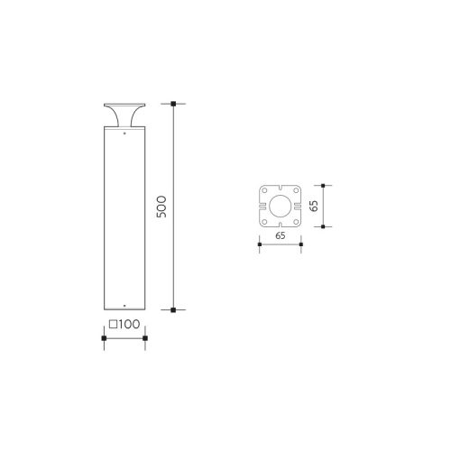 Zahradní LED svítidlo Panlux ORNELA výška 50cm rusty PN42100013 - Obrázek 2