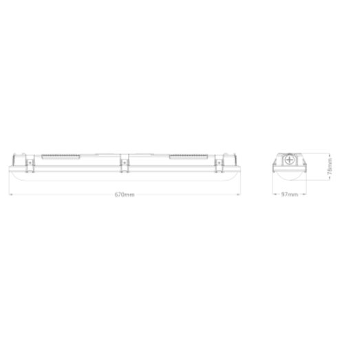 Zářivka LEDVANCE Damp Proof Combo 16W/13W/11W/8W 4000K/6500K IP66 670mm - Obrázek 2