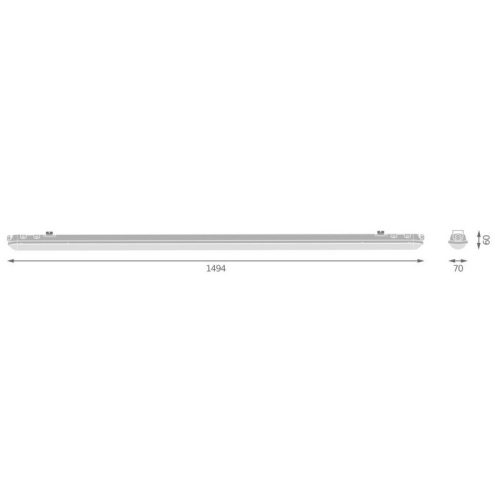 Zářivka LEDVANCE Damp Proof Eco 1500mm 66W/4000K neutrální bílá IP65 - Obrázek 2