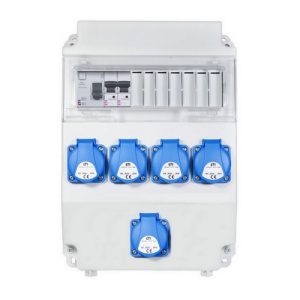 Zásuvková skříň ETI EDS11 RCD 5 B IP54 5x230V 001105250