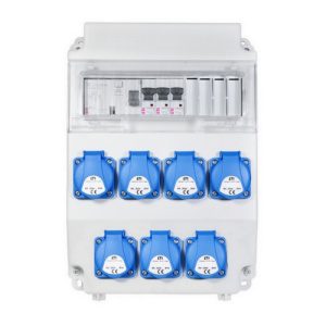 Zásuvková skříň ETI EDS11 RCD 7 B IP54 7x230V 001105252