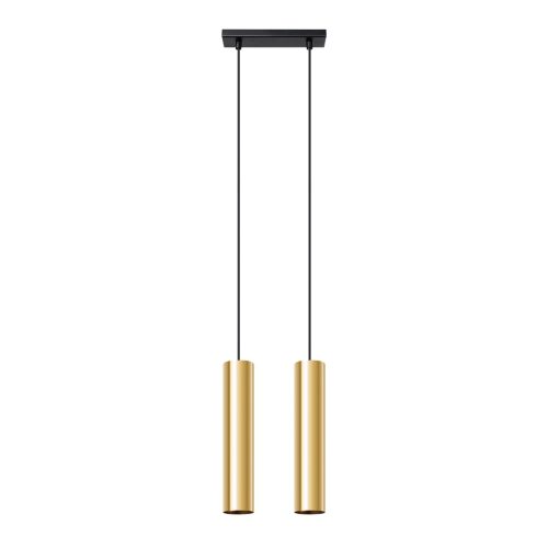 Závěsná lampa SOLLUX LAGOS 2 leštěné zlato GU10 2x10W bez žárovky SL.1241