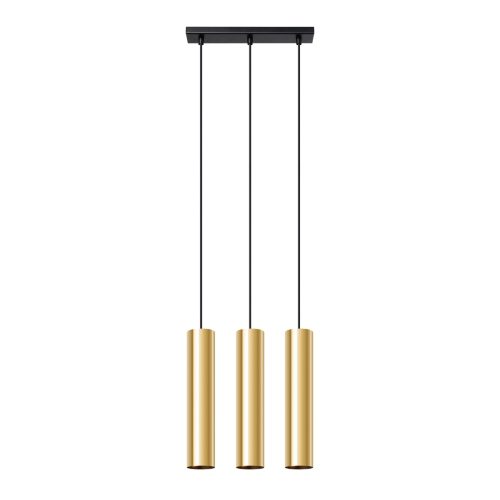 Závěsná lampa SOLLUX LAGOS 3 leštěné zlato GU10 3x10W bez žárovky SL.1201