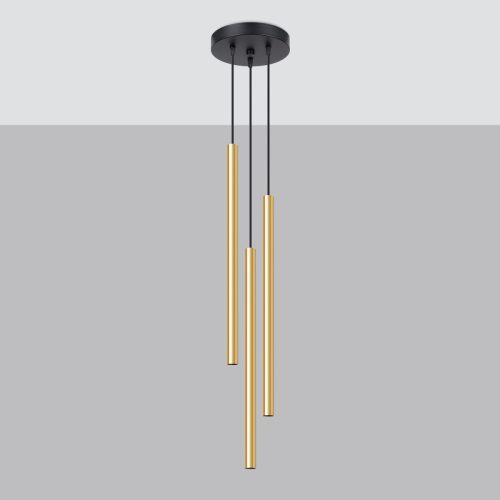 Závěsná lampa SOLLUX PASTELO 3P leštěné zlato G9 3x8W bez žárovky SL.1197 - Obrázek 2