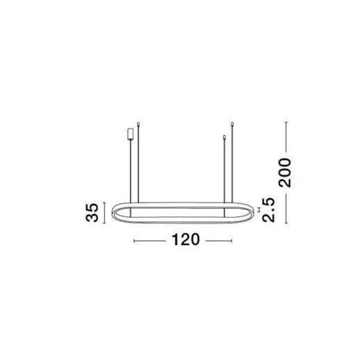 Závěsné LED svítidlo NOVA LUCE CUPPE 58W 3000K černé 9345624 - Obrázek 2