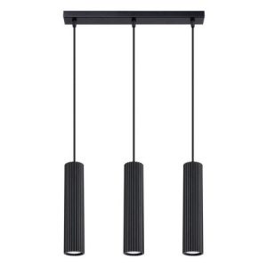 Závěsné svítidlo SOLLUX KARBON 3L černá GU10 3x10W bez žárovek SL.1575