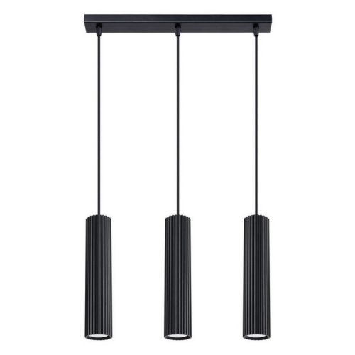 Závěsné svítidlo SOLLUX KARBON 3L černá GU10 3x10W bez žárovek SL.1575