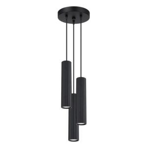 Závěsné svítidlo SOLLUX KARBON 3P černá GU10 3x10W bez žárovek SL.1576