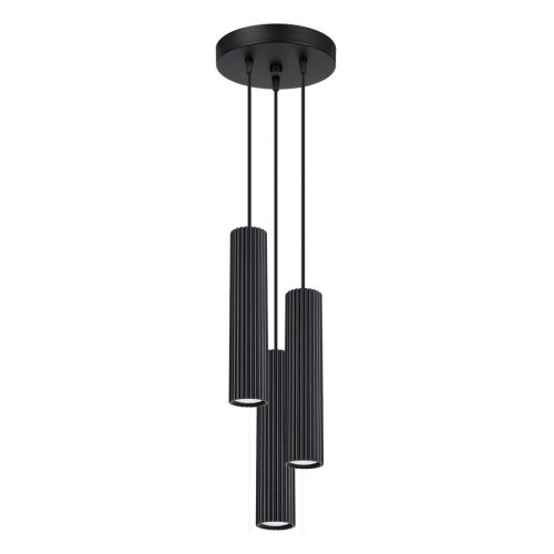 Závěsné svítidlo SOLLUX KARBON 3P černá GU10 3x10W bez žárovek SL.1576