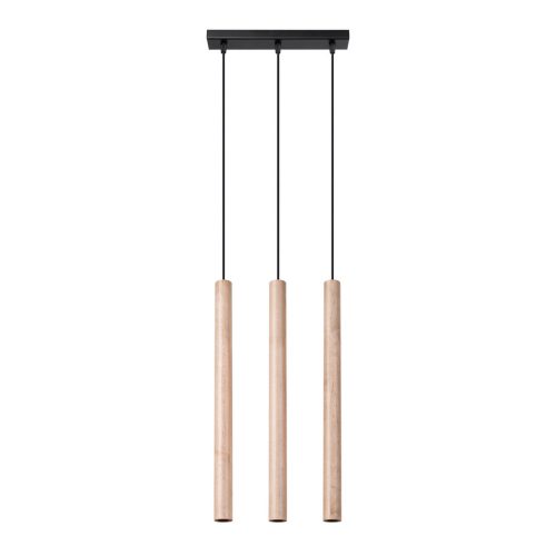 Závěsné svítidlo SOLLUX PASTELO 3L dřevo G9 3x8W bez žárovky SL.1267