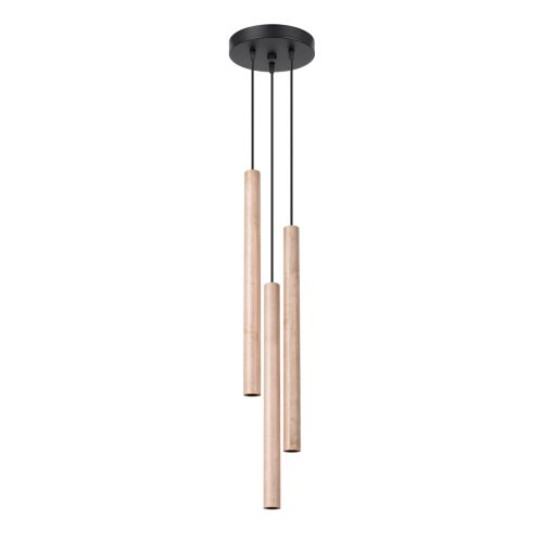 Závěsné svítidlo SOLLUX PASTELO 3P dřevo G9 3x8W bez žárovky SL.1268