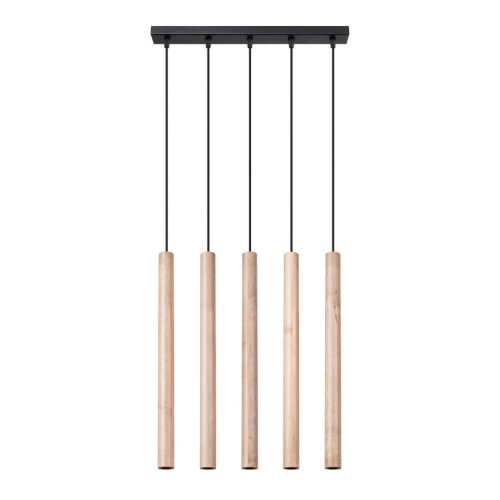 Závěsné svítidlo SOLLUX PASTELO 5L dřevo G9 5x8W bez žárovky SL.1269