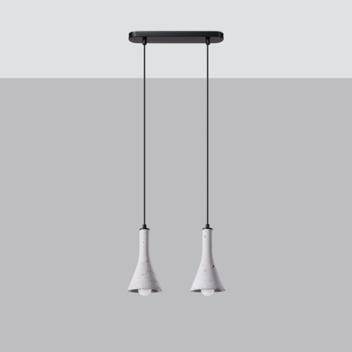 Závěsné svítidlo SOLLUX REA 2 beton E14 2x12W bez žárovky SL.1224 - Obrázek 2