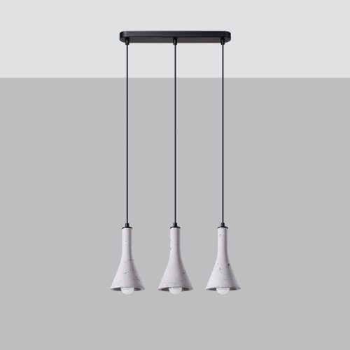 Závěsné svítidlo SOLLUX REA 3L beton E14 3x12W bez žárovky SL.1225 - Obrázek 2