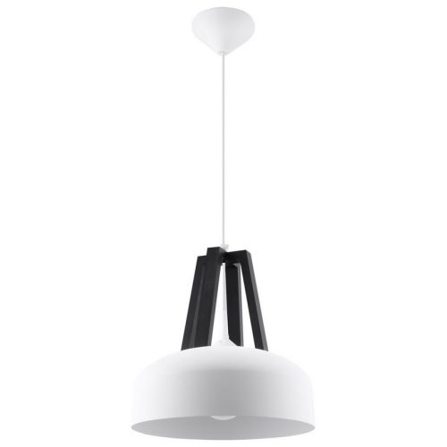 Závěsné svítidlo Sollux SL.0387 E27 60W bílá/černá