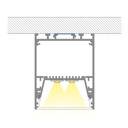 Závěsný hliníkový profil McLED ZT 55x70mm s matným difuzorem 1m ML-761.091.02.1 - Obrázek 2