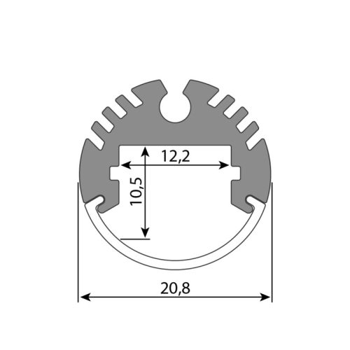 Závěsný hliníkový profil McLED ZX 21mm s mléčným difuzorem 2m ML-761.007.07.2 - Obrázek 2