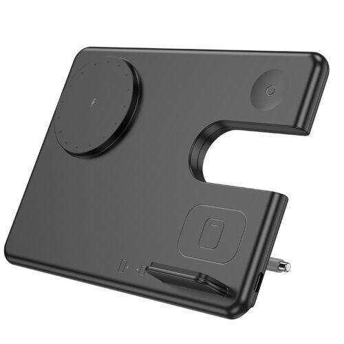 3v1 15W bezdrátová MagSafe skládací rychlonabíječka -Hoco CQ1 - Obrázek 2