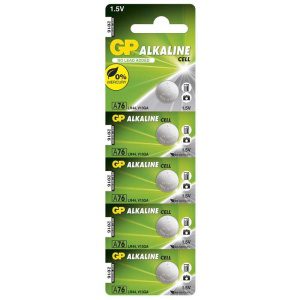 Alkalická Baterie GP LR44 (A76) - 5ks 1041007615